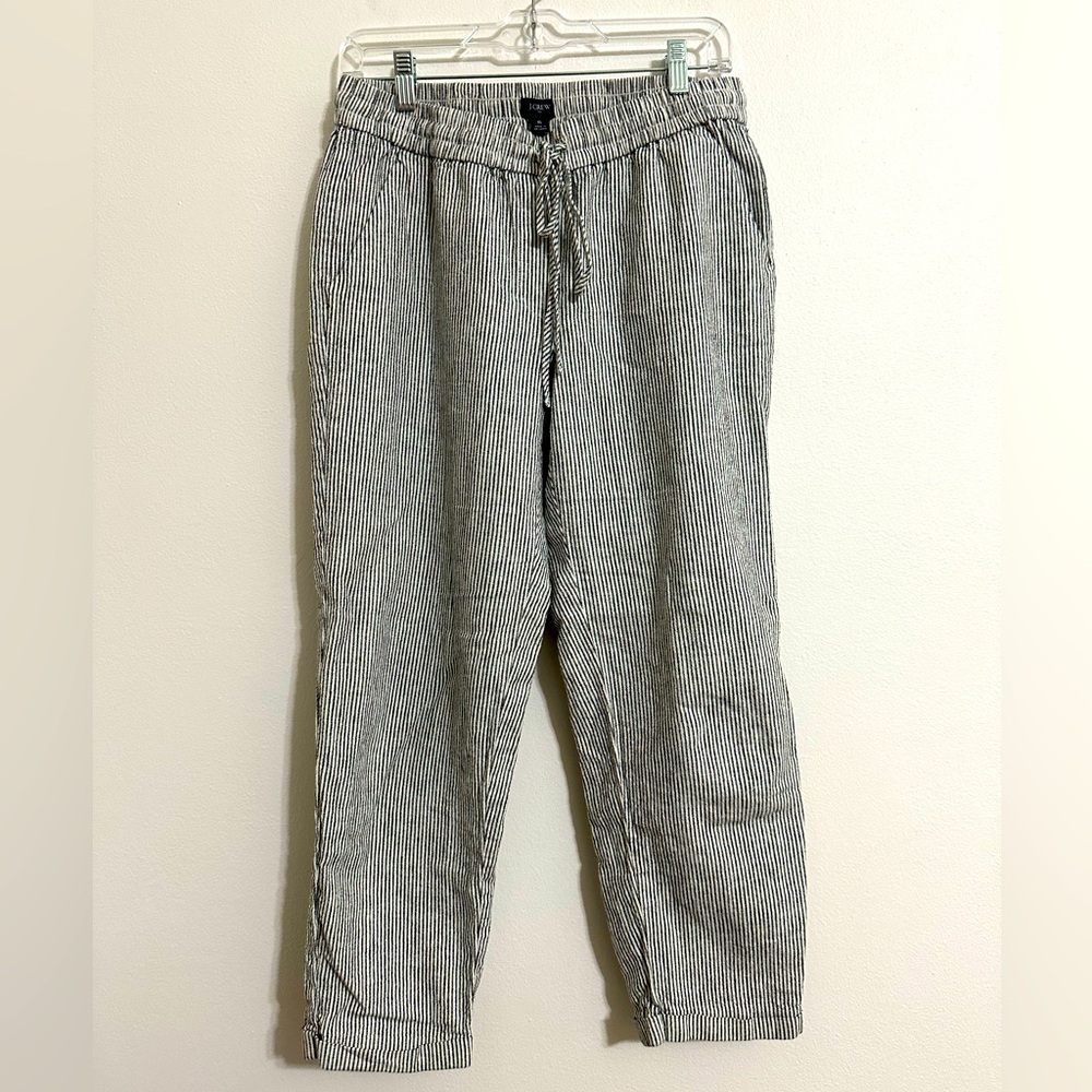 J. Crew Blue & White Drawstring Crops